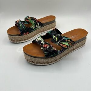 Patrizia by Spring Step Floral Platform Espadrille Sandals | Size 41, US 10-10.5